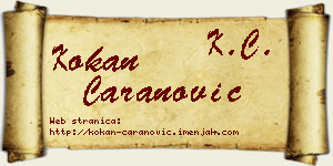 Kokan Caranović vizit kartica